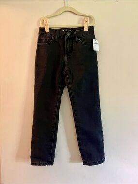 GAP Fleece Lined Black Straight-Leg Kids Jeans